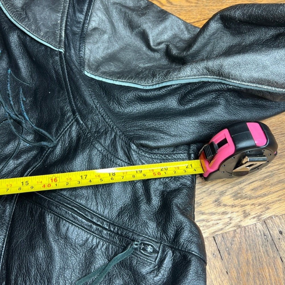 Harley Davidson Leather Jacket - Women's XL - 07 McBling Y2K - Twilight - Picture 10 of 11
